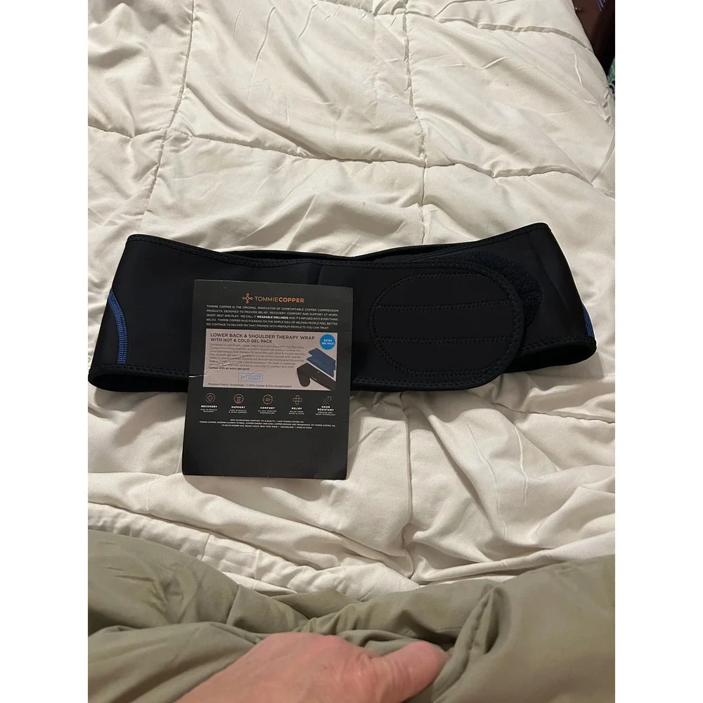 Tommie Copper Lower Back Shoulder Therapy Wrap Hot Cold Gel Pack Copper Infused